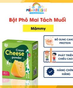 Phô mai tách muối Mămmy dạng bột rắc cơm, cháo cho bé ăn dặm, béo ngậy, thơm ngon, giàu canxi cho bé ăn dặm - hộp 10 gói