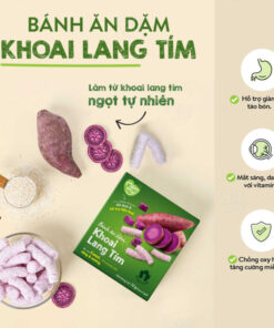 Bánh ăn dặm Mammy vị Khoai Lang Tím 12g – Giàu chất xơ, vitamin A giúp sáng mắt, hỗ trợ tiêu hoá cho bé