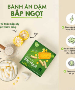 Bánh ăn dặm bắp ngọt Mămmy – làm từ bắp Mỹ thơm lừng, bổ sung vitamin B giúp bé phát triển trí não