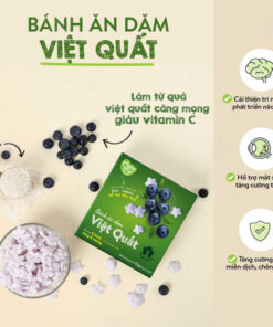Bánh ăn dặm vị Việt Quất Mămmy – Giàu Vitamin C, hỗ trợ thị lực, tăng miễn dịch, giúp bé phát triển trí não
