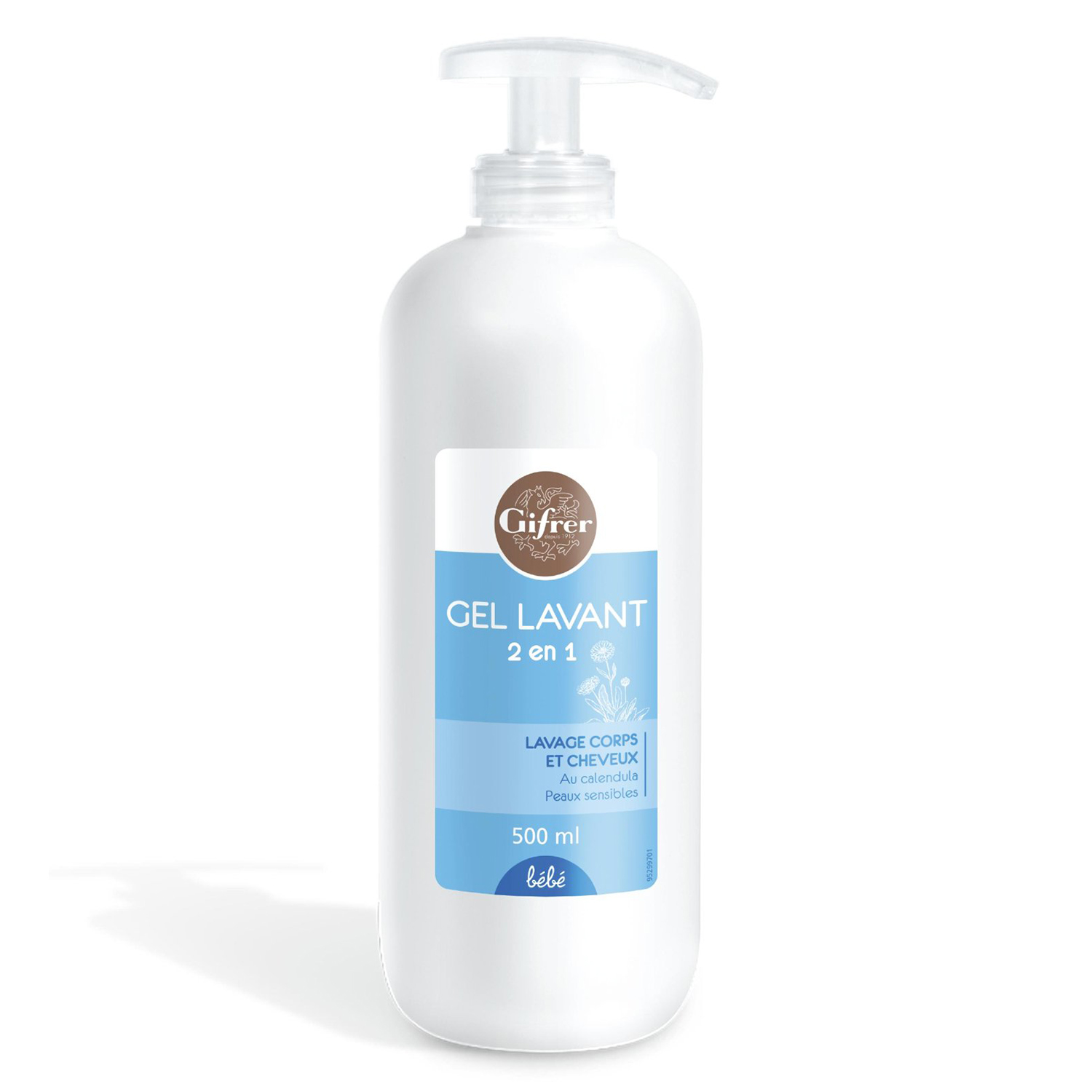 Gel Tắm Gội 2 Trong 1 Gifrer 500ml – Dành Cho Da Nhạy Cảm, Chiết Xuất Hoa Cúc Calendula, Dịu Nhẹ Cho Bé