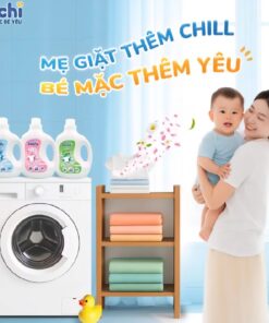 Nước giặt xả em bé Sachi Baby Organic 2kg + 280g | Nước giặt cho trẻ sơ sinh dịu nhẹ | Nước giặt hữu cơ an toàn cho bé