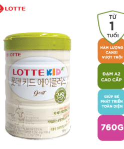 Sữa Dê Lotte Kid A+ Goat 760g Cho Bé Từ 1 Tuổi – Đạm A2 Cao Cấp, Canxi, Lợi Khuẩn, Dễ Tiêu Hóa – Hàng Hàn Quốc Chính Hãng