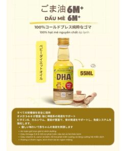 Dầu Mè Ép Lạnh DHA Cho Bé Từ 6 Tháng – Giàu Omega 3-6-9, Vitamin E, Hỗ Trợ Phát Triển Não Bộ & Xương Khỏe