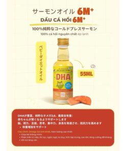 Dầu Cá Hồi Ép Lạnh Cho Bé Từ 6 Tháng DHA Omega 3-6-9 Bổ Não, Sáng Mắt, Tăng Đề Kháng – Chai 55ml