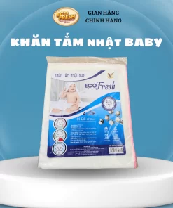 Khăn Tắm Nhật Baby Eco Fresh 4 Lớp – 80x80cm, Mềm Mại, Thấm Hút Tốt, An Toàn Cho Bé Sơ Sinh