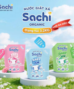 Nước Giặt Xả Sachi Cho Bé, Trẻ Sơ Sinh & Gia Đình | Nước Giặt Hữu Cơ Dịu Nhẹ Túi 3.2kg