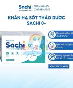 Khăn hạ sốt Sachi 0+ cho bé – Khăn lau hạ nhiệt an toàn dịu nhẹ từ thảo dược tự nhiên