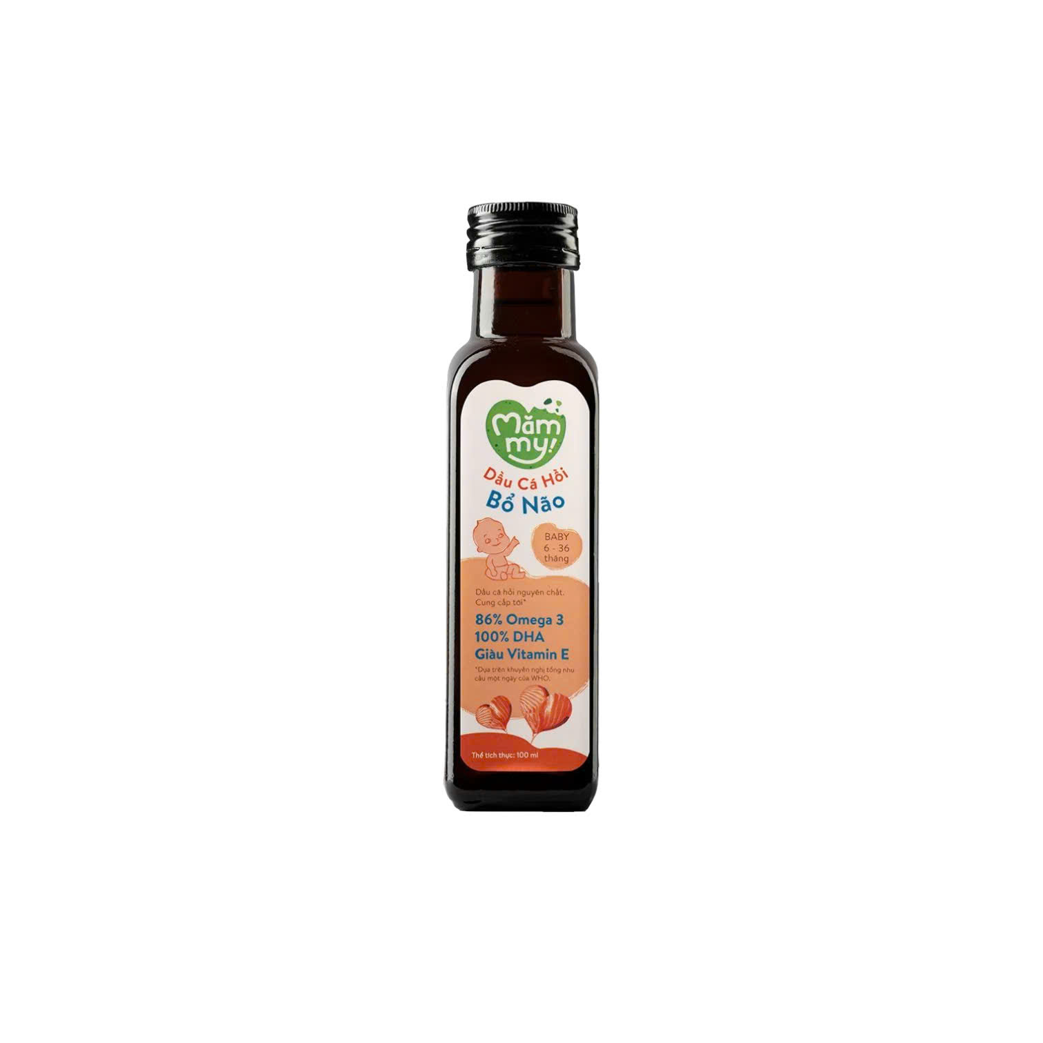 Dầu Cá Hồi Bổ Não Mammy Cho Bé Giàu DHA, Omega 3-6-9, Vitamin E – Hỗ Trợ Phát Triển Não Bộ & Thị Lực