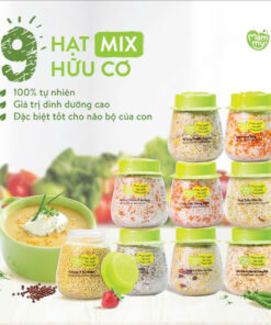 9 Hạt Mix Hữu Cơ Mămmy 100% Tự Nhiên – Bột Dinh Dưỡng Cho Bé Ăn Dặm Giàu Chất Xơ, Giúp Phát Triển Não Bộ