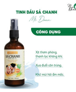 Tinh Dầu Sả Chanh Mẹ Đoan 100ml – Xịt Thơm Phòng, Khử Mùi, Xua Đuổi Côn Trùng, Thanh Lọc Không Khí Thiên Nhiên