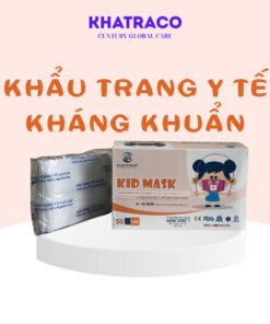 Khẩu Trang Y Tế Trẻ Em KHATRACO KID MASK – 4 Lớp Kháng Khuẩn, Mềm Mại, Dễ Thở, Dành Cho Bé 6–10 Tuổi (Hộp Hồng 50 Cái)