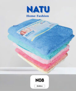 Khăn Tắm Cotton NATU N08 – Siêu Mềm Mịn, Thấm Hút Nhanh, Nhiều Màu Sắc – 28x48cm