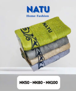 Khăn Tắm Cotton NATU NK – Mềm Mịn Cao Cấp, Thấm Hút Nhanh, Màu Sang Trọng – NK50/NK80/NK100