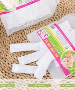 Rơ Lưỡi Em Bé MIPBI Túi 30 Cái – Dùng 1 Lần Tiện Lợi, An Toàn, Làm Sạch Khoang Miệng Cho Bé Sơ Sinh