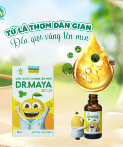 Dầu Húng Chanh Lên Men DR.MAYA GOLD 30ml – Giúp Giảm Ho, Làm Dịu Cổ Họng, Tăng Sức Đề Kháng Tự Nhiên